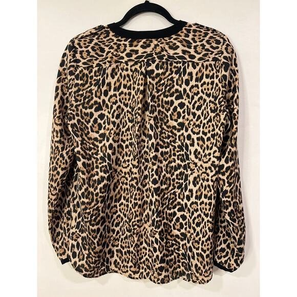 Zara Cheetah Animal Print Blouse Career Business Casual Evening out Small - Picture 3 of 4